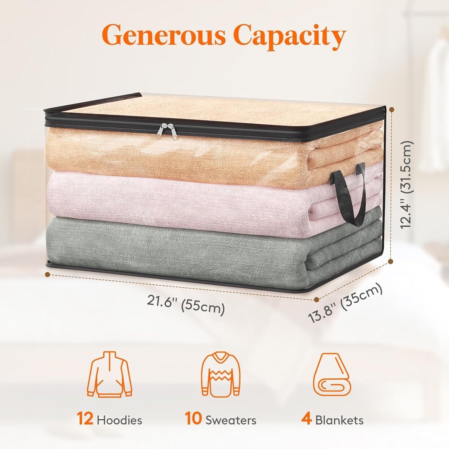 Buy 2 Get 1 Free❤️📦Large Heavy-Duty Thick Plastic Clear Storage