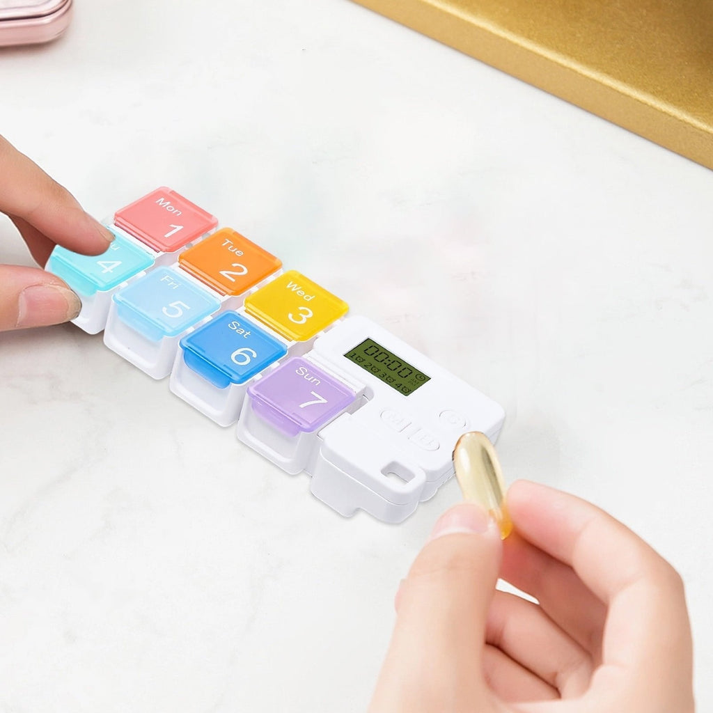 7-Day Pill Organizer with Alarm Reminder
